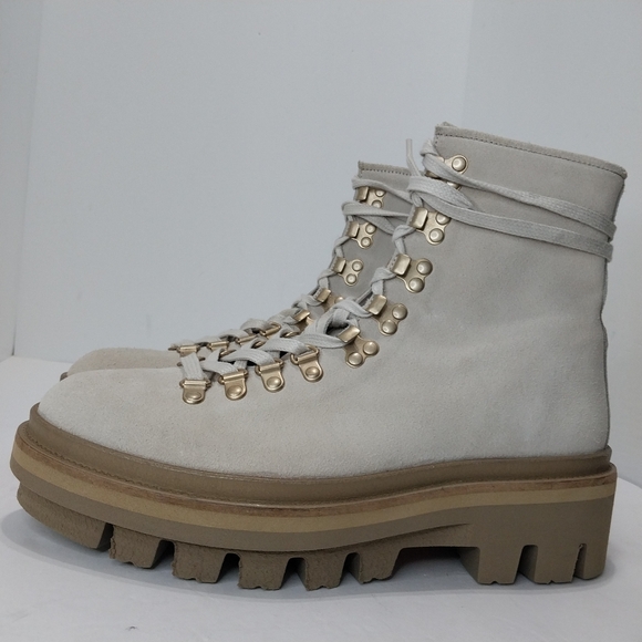 All Saints Wanda Genuine Suede Lug‎ Sole Combat Boot, NWT, Size 40 - Picture 7 of 11